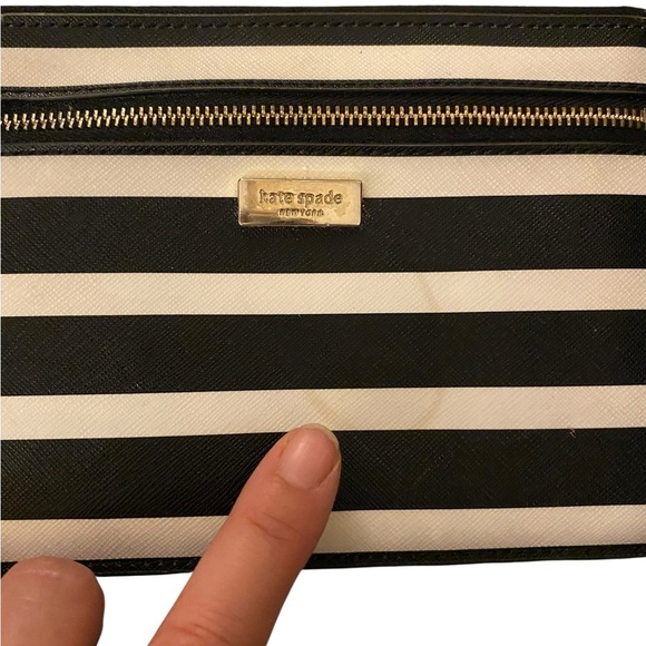 Kate Spade New York Tinie Wristlet Shore Street Sailing Black White preppy chic - Picture 4 of 11